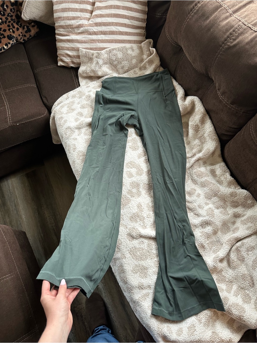 lululemon athletica Olive Green Boot-Cut Yoga Pants